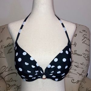Women’s Padded Polka Dotted Bikini Top